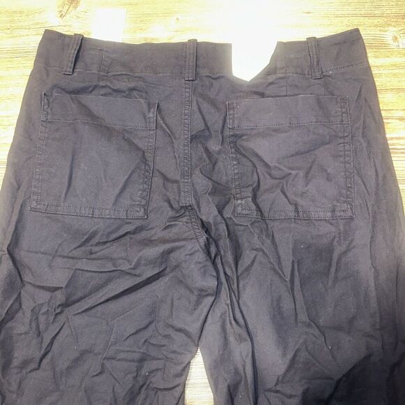 Women's Mid-Rise Relaxed Straight Leg Chino Pants - A New Day Navy Size 14. U - Picture 4 of 9